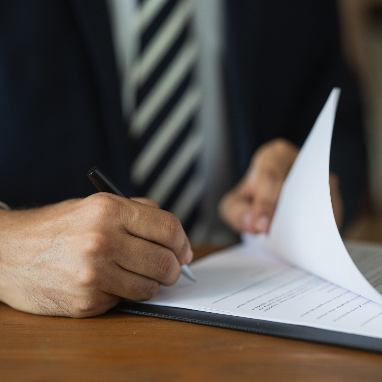 Hand writing on paper