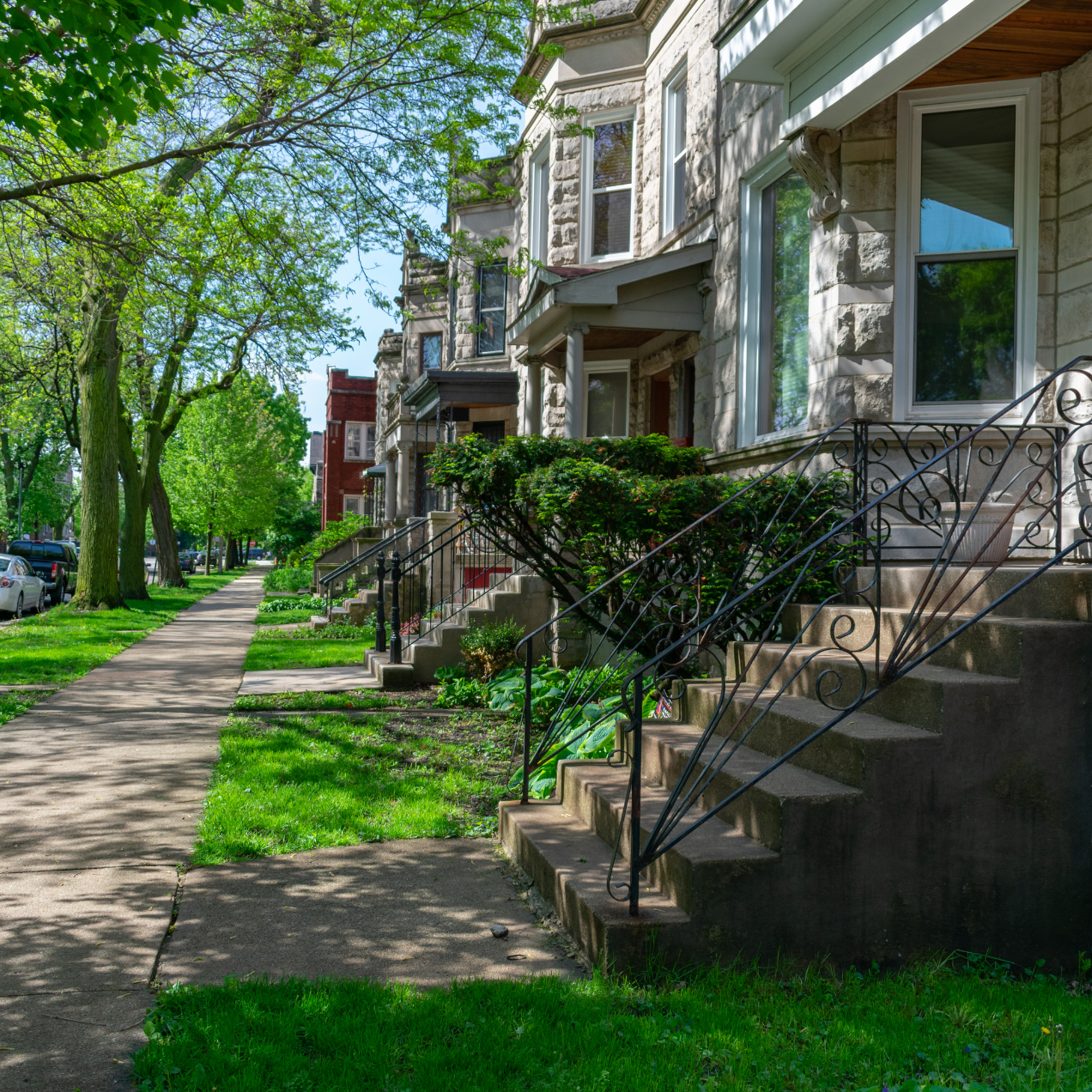 Houses lined up