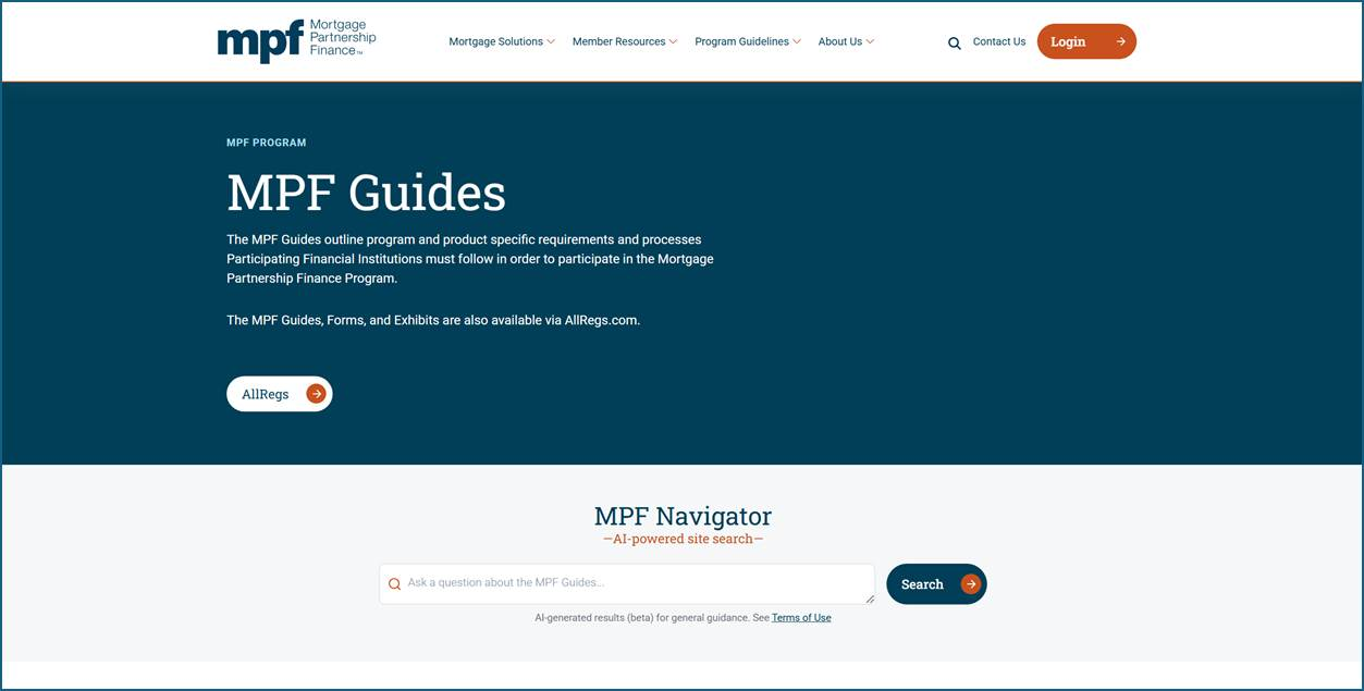 MPF Navigator - AI powered site search