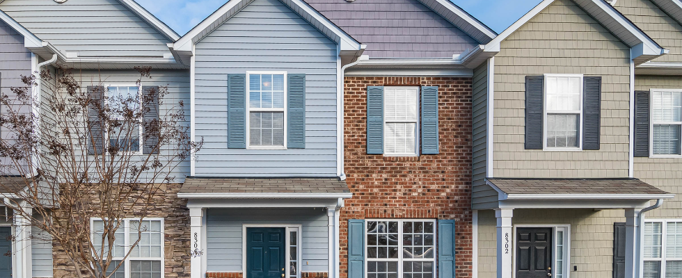 Stock Photo of Midwestern Row Homes